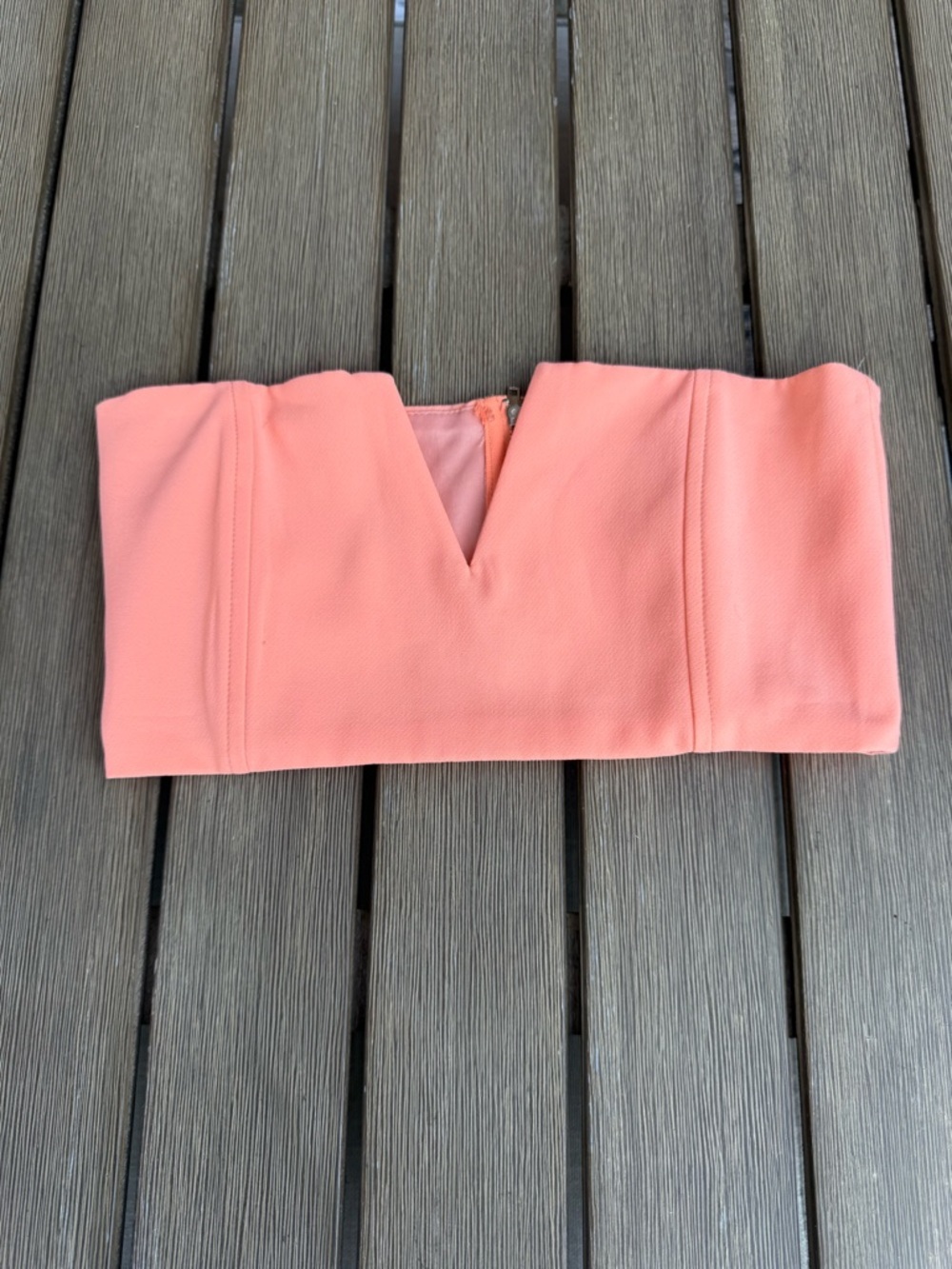 Sabo Skirt Peach Strapless Tube Top Bandeau Crop Top Size Small